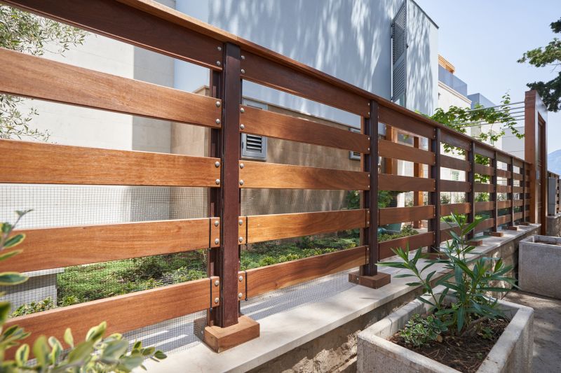 Modern Horizontal Wood Fence