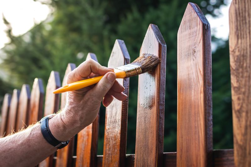 Fence Staining Process